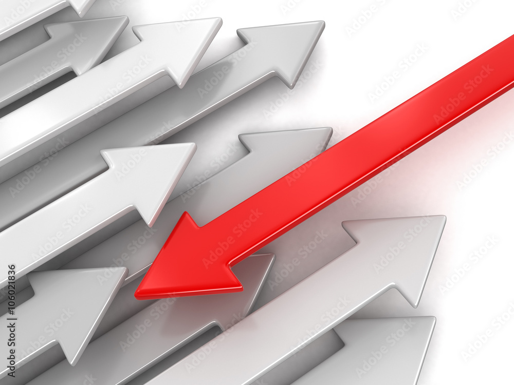 Poster 3d arrows back. image with clipping path