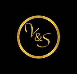 VS initial wedding in golden ring