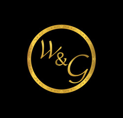 WG initial wedding in golden ring