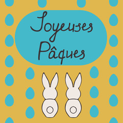 French Easter greeting card