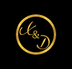 XD initial wedding in golden ring