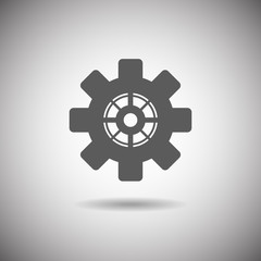 Obraz premium Abstract vector icon - simple gear