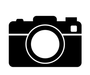 photographic camera sign symbol isolated on white background