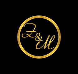 ZM initial wedding in golden ring