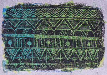 Ethnic tribal ornamental hand drawn pattern