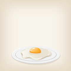 Vector fried egg