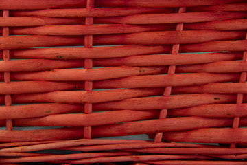 Woven Basket Texture In Faded Red 
