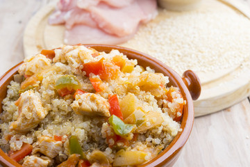 Bowl of quinoa with vegetables