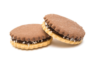 Sandwich cookies with chocolate