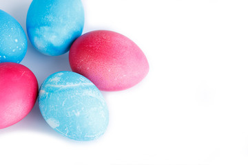 Easter eggs isolated on white background.