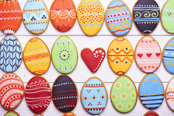 Delicious Easter cookies background