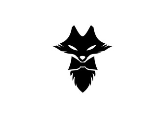 Vector image of an fox head on white background