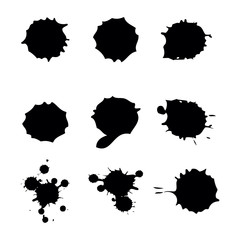 black  Ink Splashes