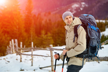 hiker in the mountains