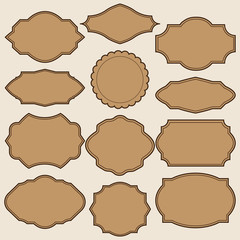 Fototapeta premium Set of blank retro vintage badges and labels