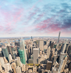 Manhattan skyline, New York City aerial view