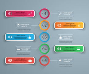 Business Infographics origami style Vector illustration. 