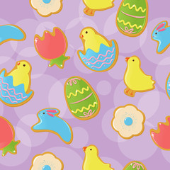Seamless Easter cookie background