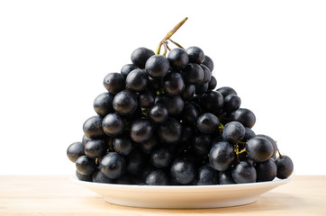 Seedless grape on white background