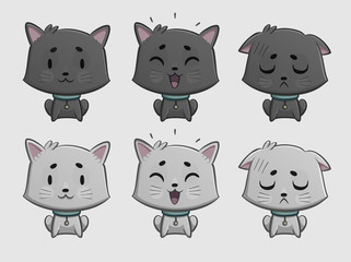 Cat Expressions Set