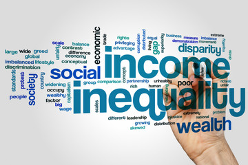 Income inequality word cloud