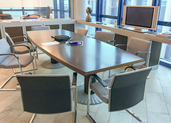 Chairs on a conference room