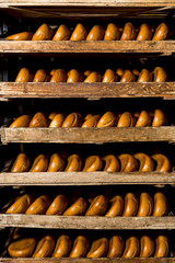 Delivery bread in bakery shop.