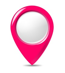 Pointer button isolated on white background.