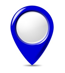 Pointer button isolated on white background.