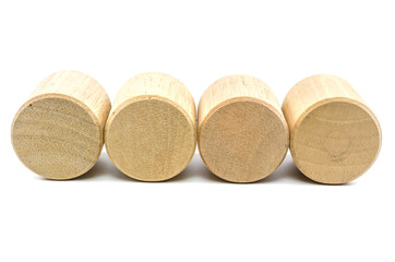 wooden toy blocks isolated on white background