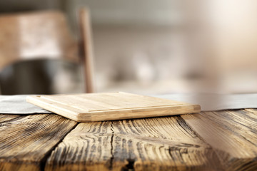 wooden desk space 