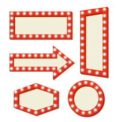 retro Red frame. Vintage Signs. 