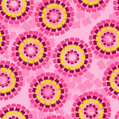 Seamless vector retro floral background