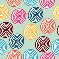 Seamless vector retro colored circle background - 106036621