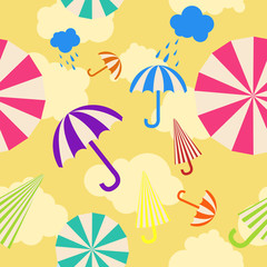 Fototapeta na wymiar Seamless umbrella background