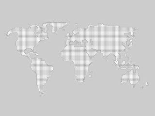 Fototapeta na wymiar World map grid