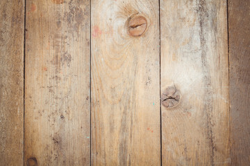 Obraz premium Toned photo. Color tone tuned. Rustic weathered barn wood background with knots and nail holes