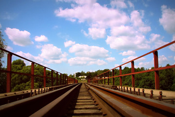 The rails on the narrow-gauge