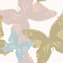 Seamless Pattern with stylish butterfly's