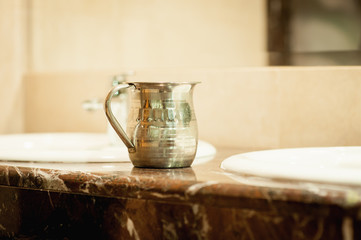 ancient metal vase for a difference flowers