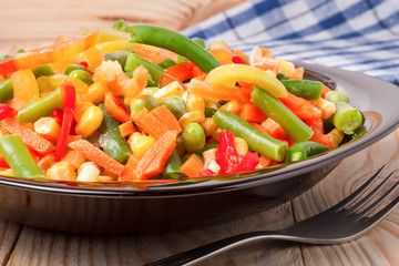 Mexican Mix of Vegetables. Tomatoes, Beans Celery Root Green