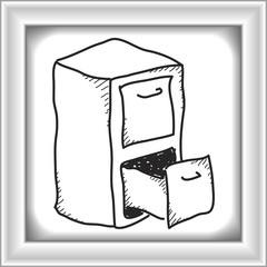 Simple doodle of a filing cabinet