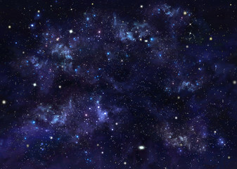 deep space, abstract blue background