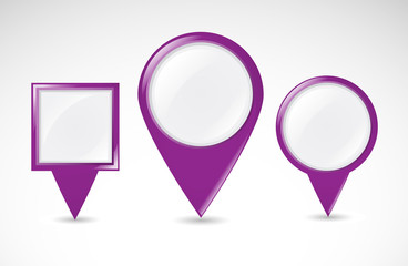 Violet vector buttons.