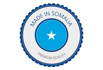 Made in Somalia Seal, Somali Flag (Vector Art)
