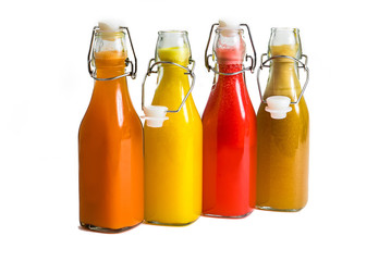 Juice bottle isolated on white background