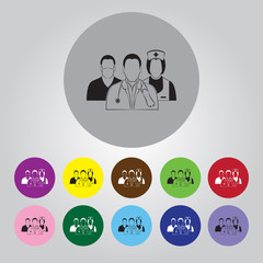 Medical staff icon