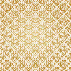 Vector seamless baroque damask luxury background