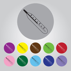 Medical thermometer, icon