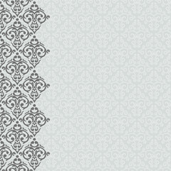 Vector seamless baroque damask luxury background